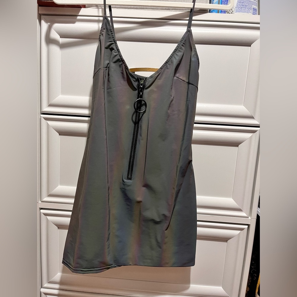 Dolls kill Club Exx Holographic Dress